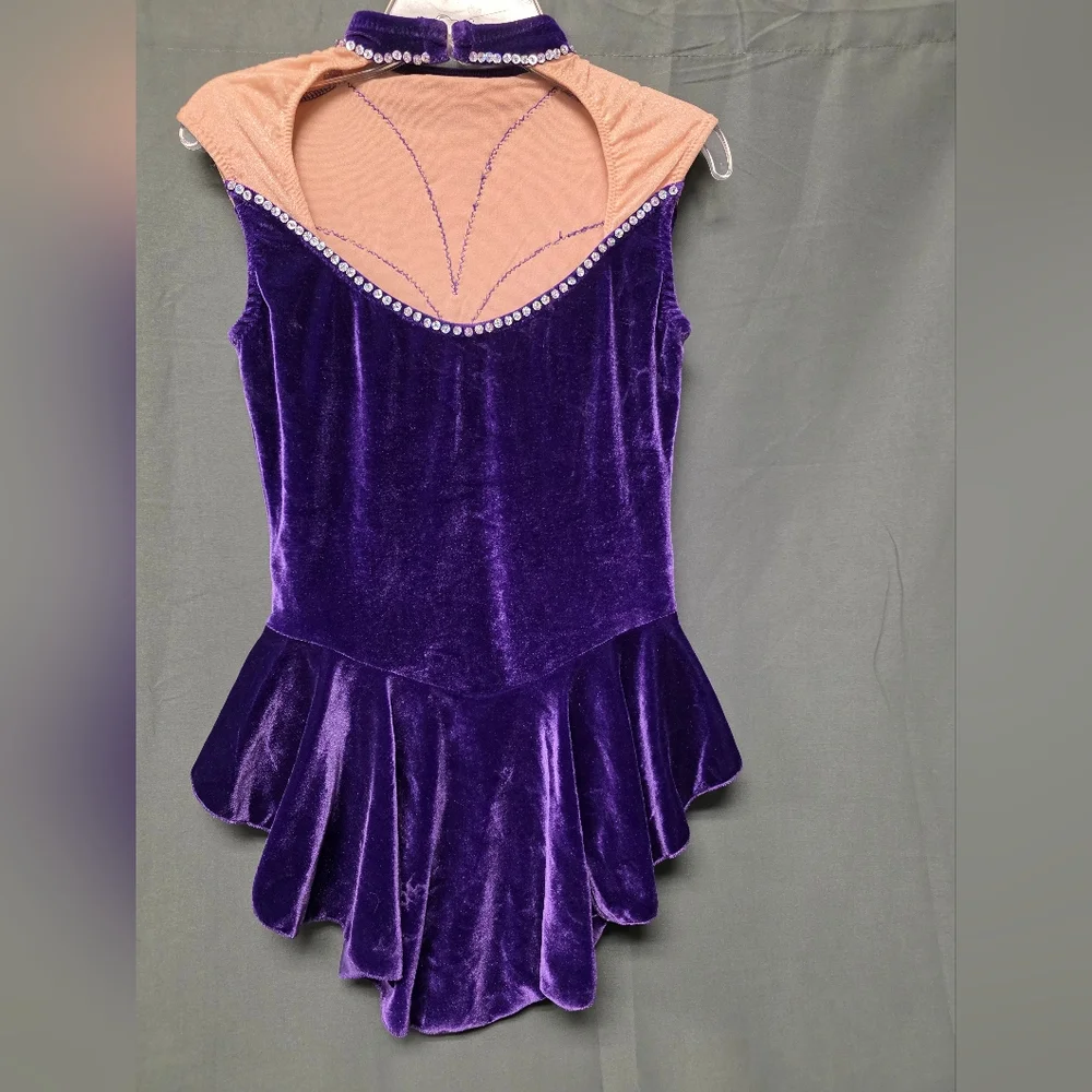 Dontee's Sleeveless Skating Dress, Dark Purple & Bedazzled - Picture 3 of 3